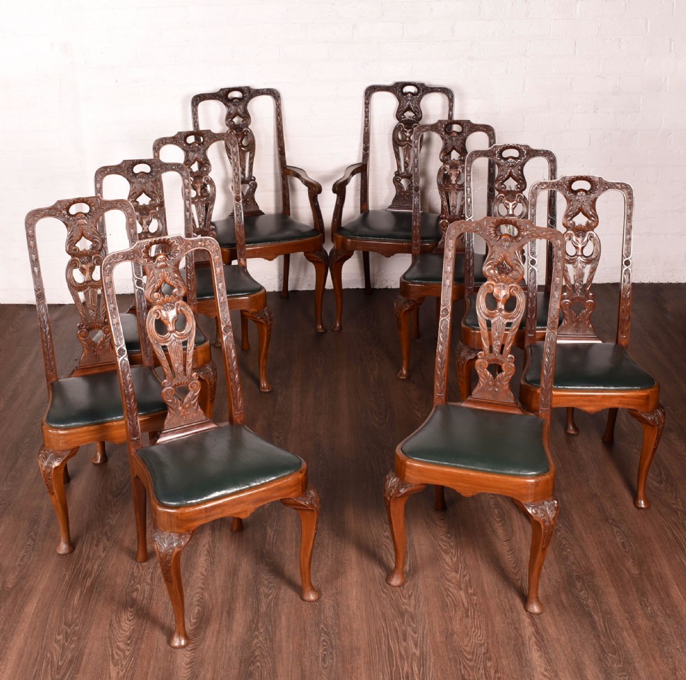  superb set of 10 high back chairs View II