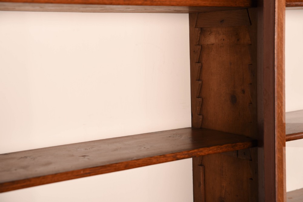 Victorian 3 door oak bookcase  View XI