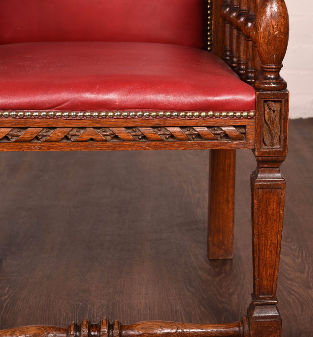 oak carved desk arm chair  View VIII