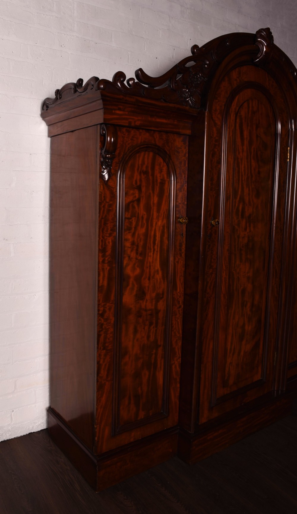 Stunning 3 door Scottish Victorian breakfront wardrobe  View II