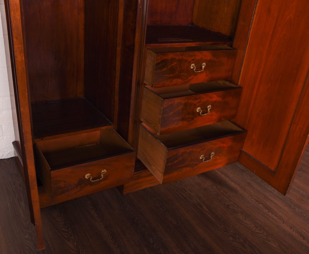 Stunning 3 door Scottish Victorian breakfront wardrobe  View XIV