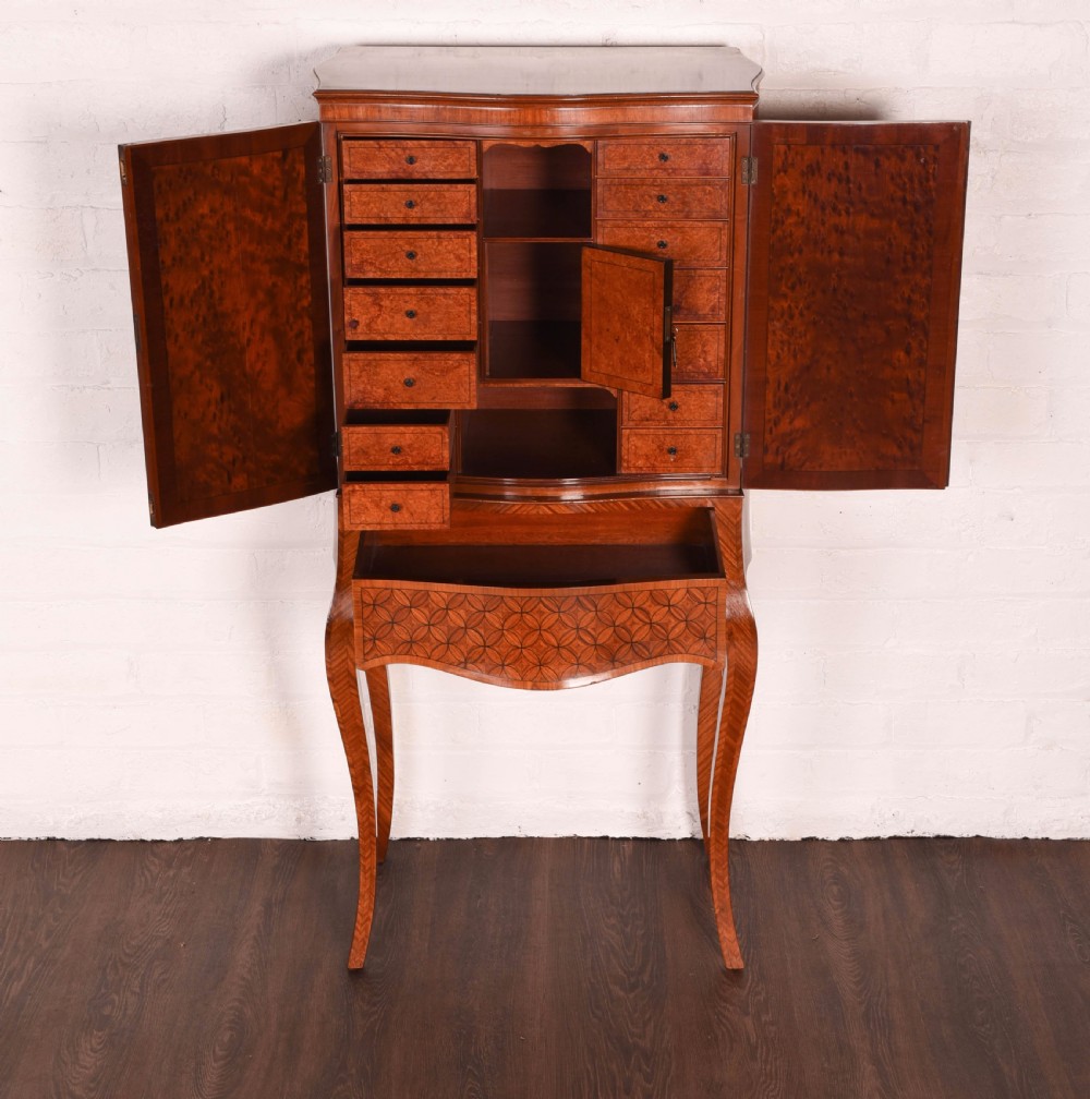 A Exhibition quality satin wood collectors cabinet on stand View II