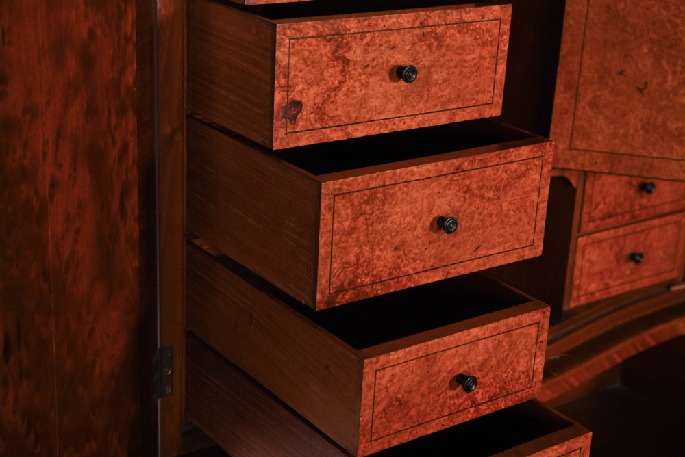 A Exhibition quality satin wood collectors cabinet on stand View III