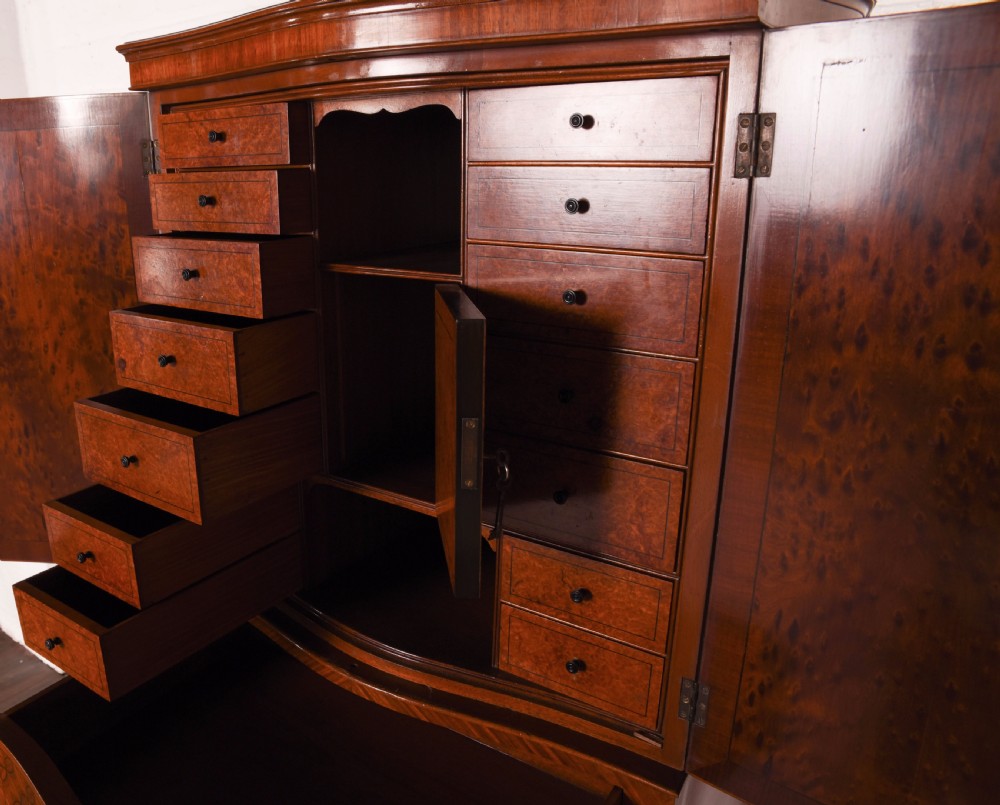 A Exhibition quality satin wood collectors cabinet on stand View IV