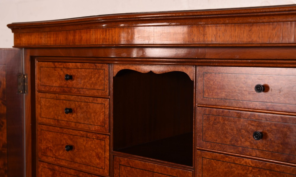 A Exhibition quality satin wood collectors cabinet on stand View IX