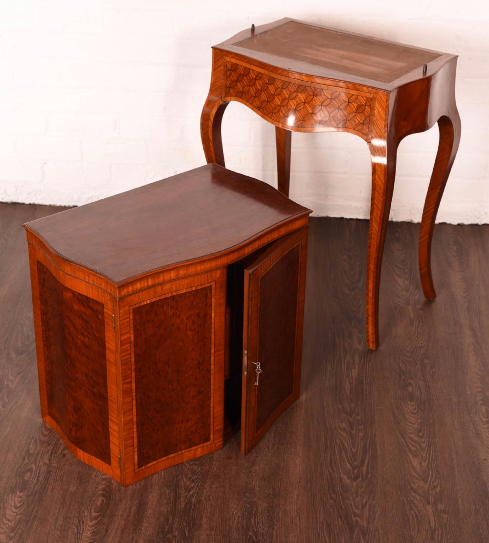 A Exhibition quality satin wood collectors cabinet on stand View XVIII