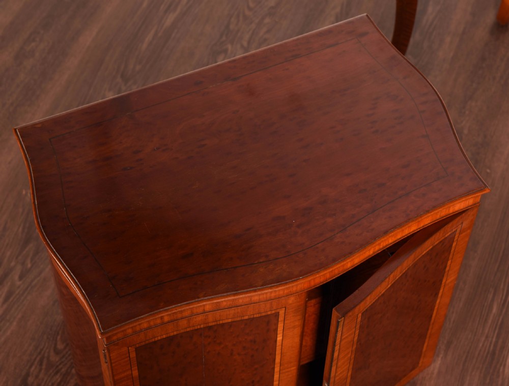 A Exhibition quality satin wood collectors cabinet on stand View XIX