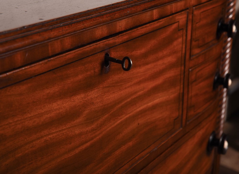 Victorian Mahogany barrel  chest of drawers  View II