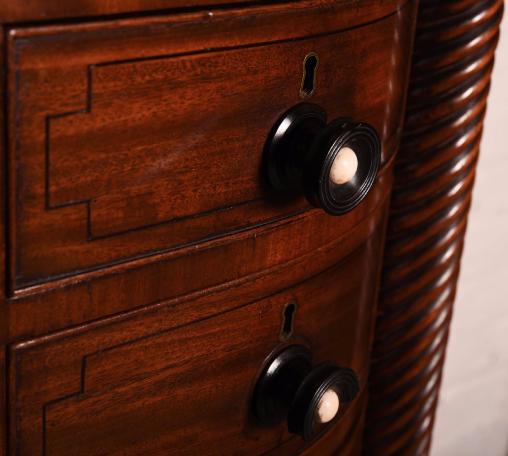 Victorian Mahogany barrel  chest of drawers  View III