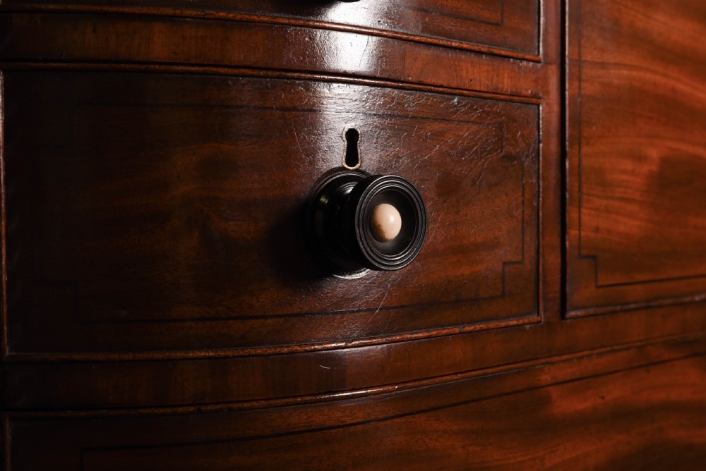 Victorian Mahogany barrel  chest of drawers  View V