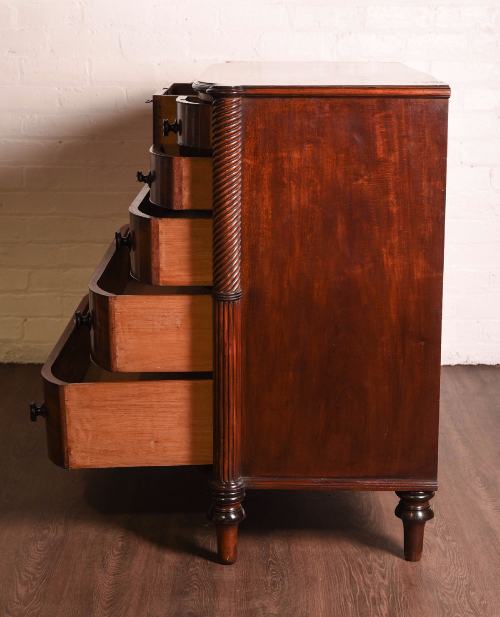 Victorian Mahogany barrel  chest of drawers  View XIV