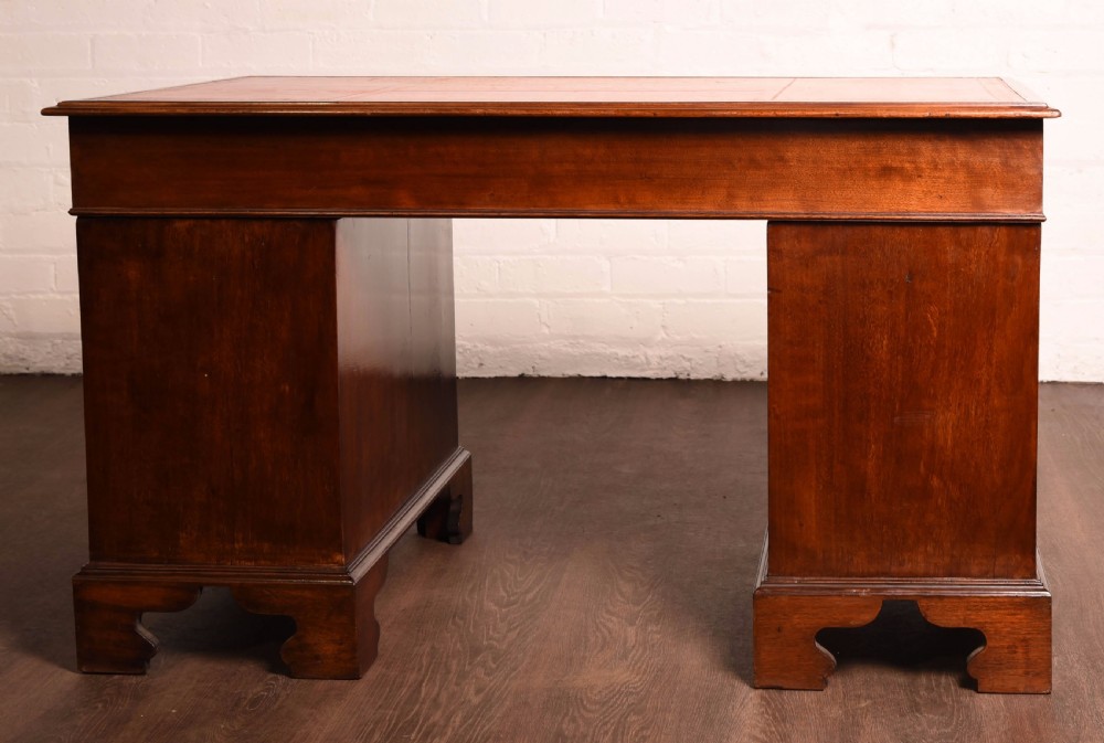mahogany pedestal 3 part desk  View IX
