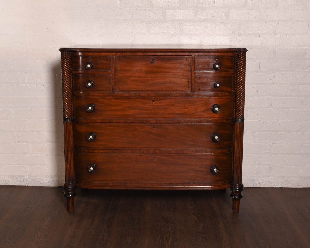Victorian Mahogany barrel  chest of drawers  View XV