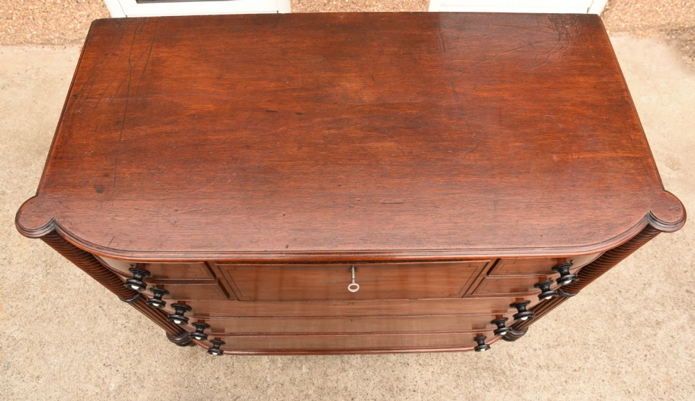 Victorian Mahogany barrel  chest of drawers  View XVI