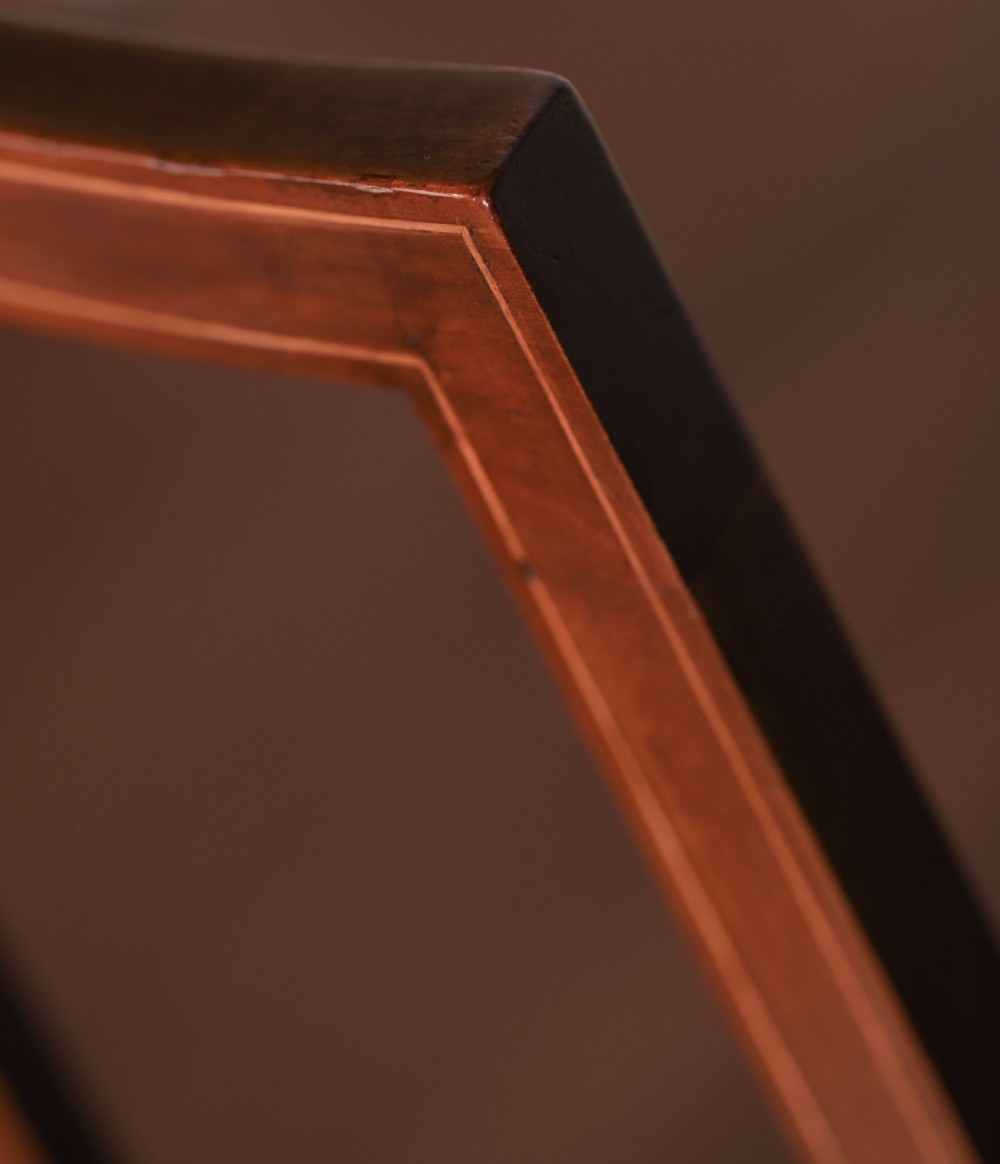 Edwardian Mahogany inlaid arm desk chair  View IV