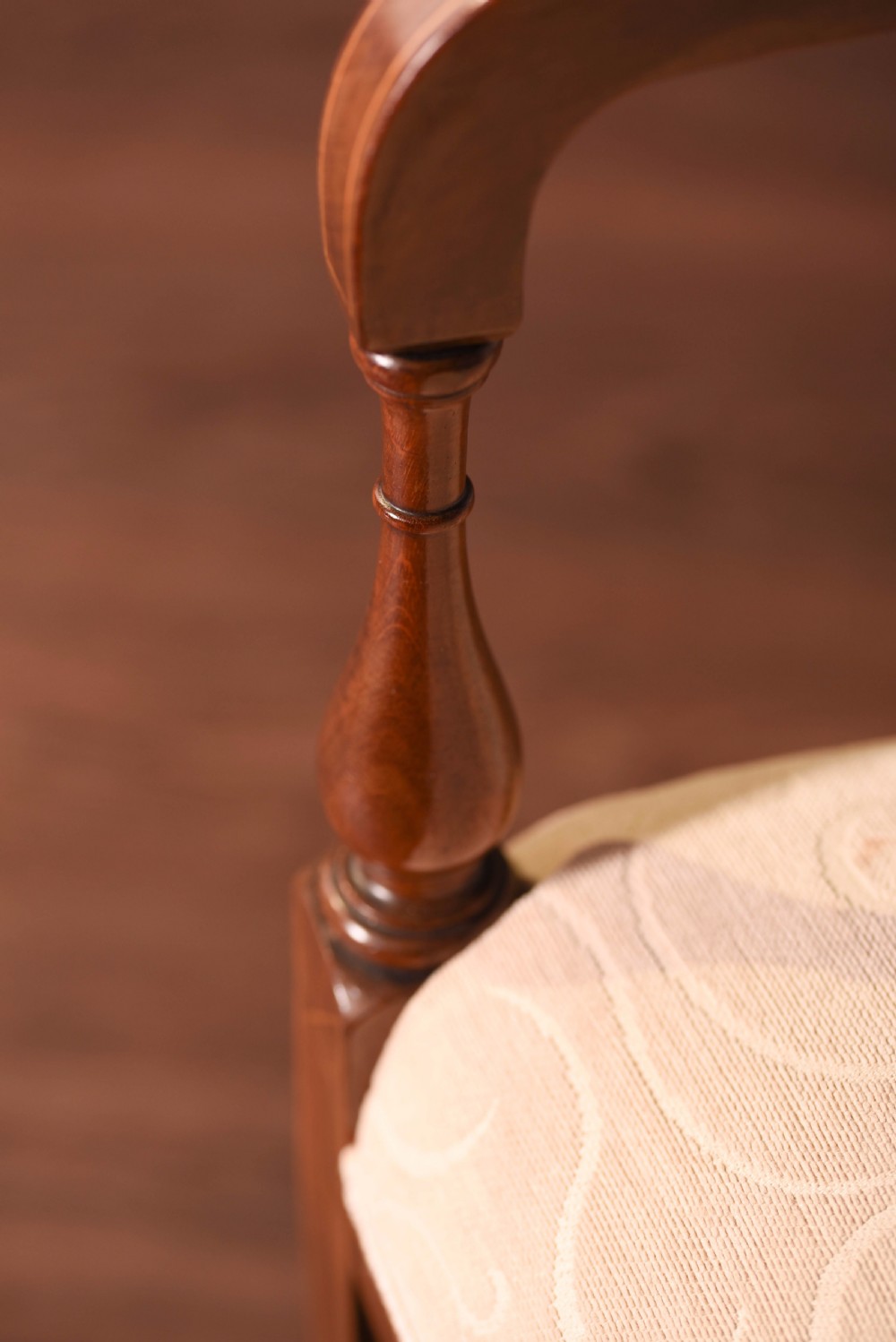 Edwardian Mahogany inlaid arm desk chair  View V