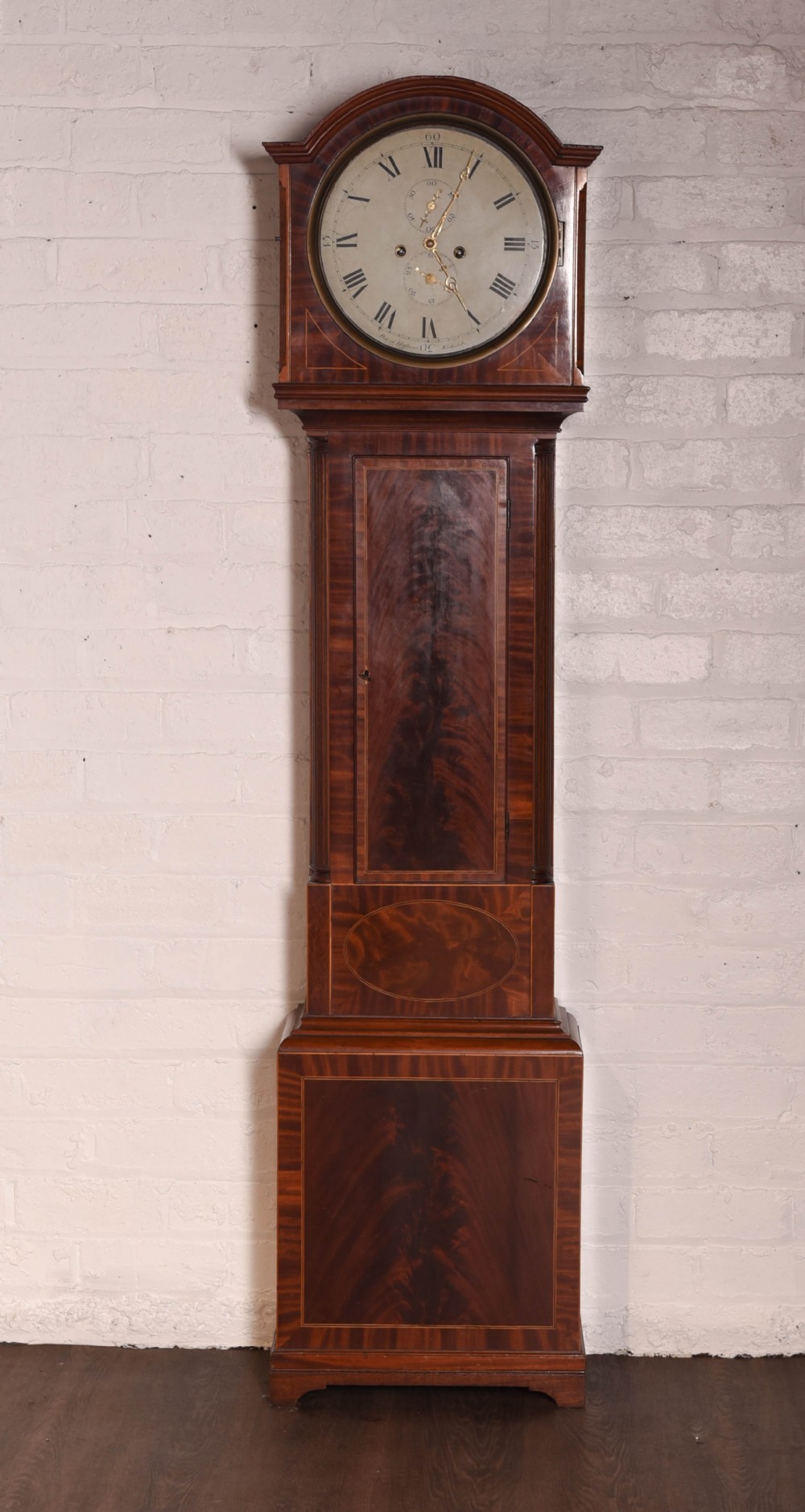 Scottish Mahogany long case grandfather clock by David Husband Kirkcaldy 