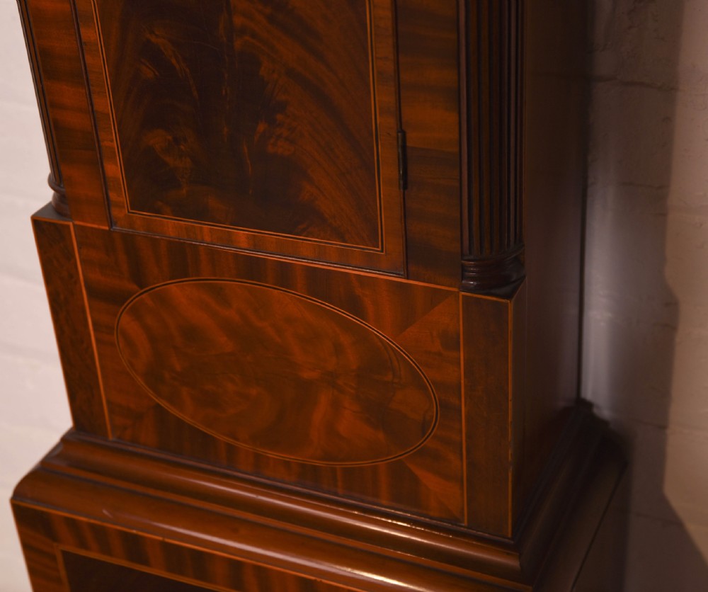 Scottish Mahogany long case grandfather clock by David Husband Kirkcaldy  View III