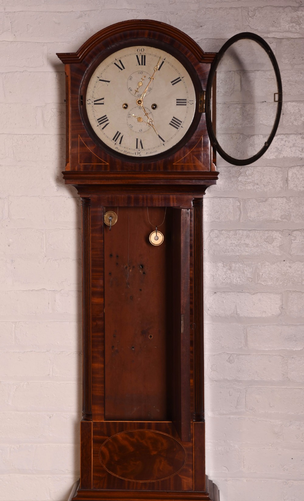 Scottish Mahogany long case grandfather clock by David Husband Kirkcaldy  View IV