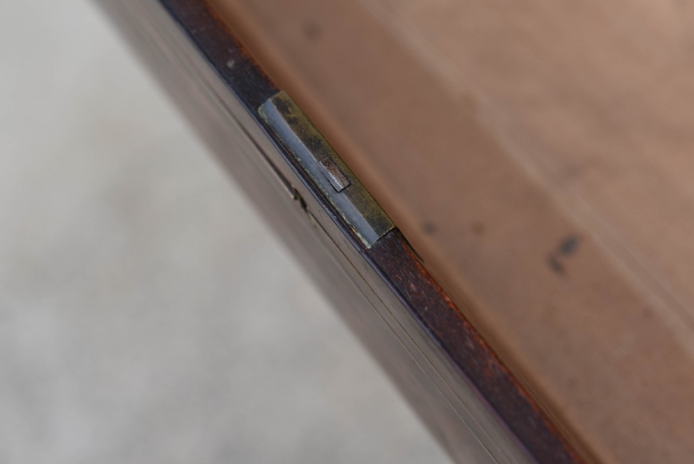 Regency brass inlaid drop leaf sofa table  View V