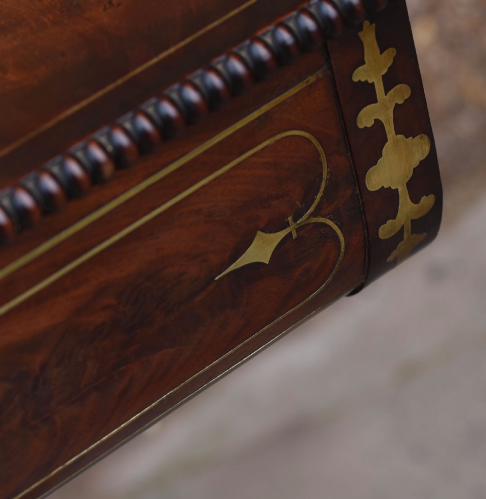 Regency brass inlaid drop leaf sofa table  View XIII
