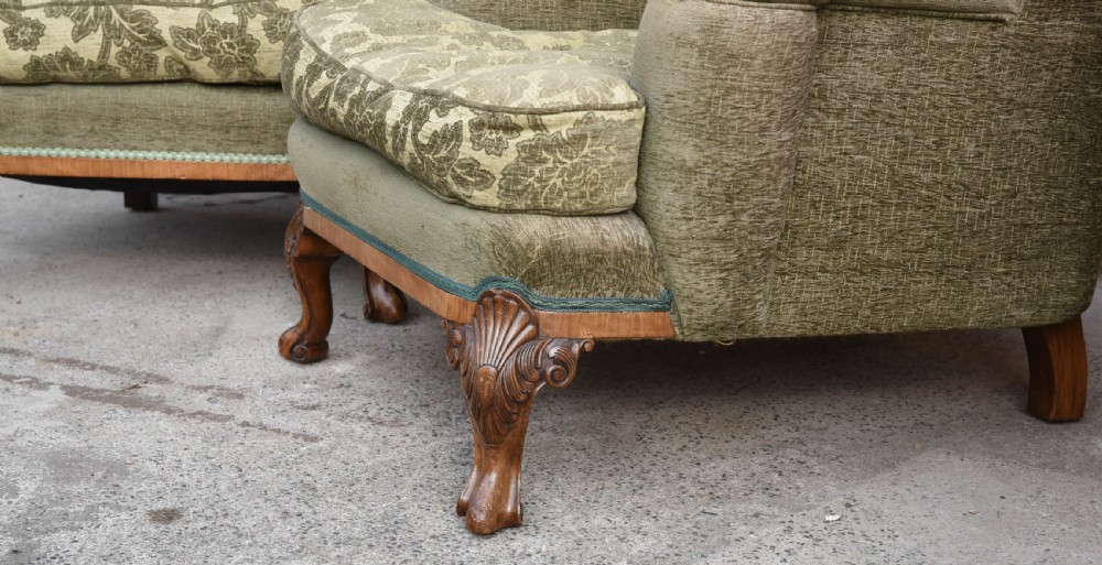 Stunning pair of walnut 1920s arm chairs  View VI