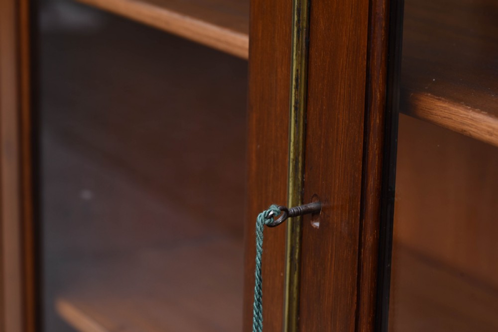 Edwardian mahogany  2 door bookcase cabinet View V