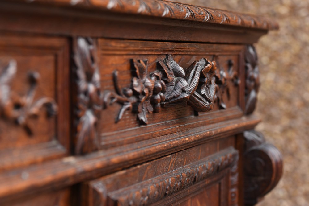 stunning carved oak sideboard  View VII