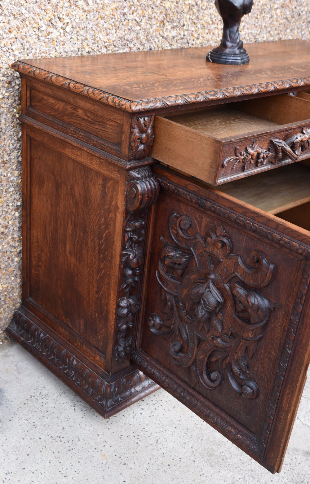 stunning carved oak sideboard  View VIII