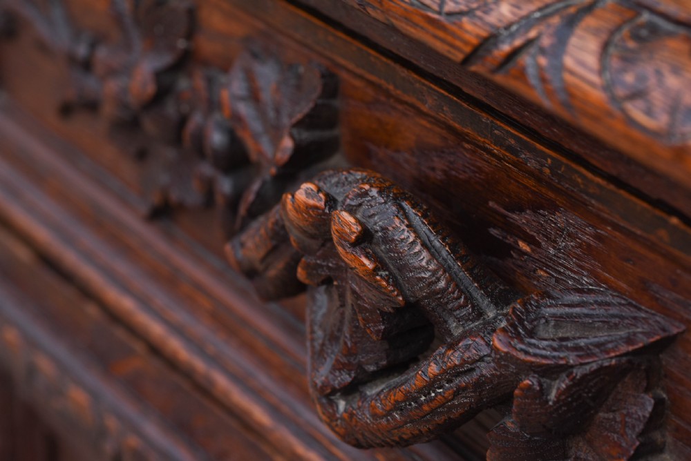 stunning carved oak sideboard  View IX