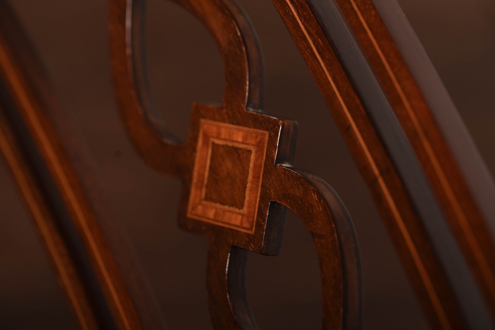 Edwardian inlaid arm chair  View IV