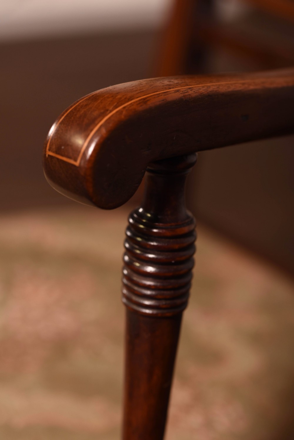Edwardian inlaid arm chair  View VII