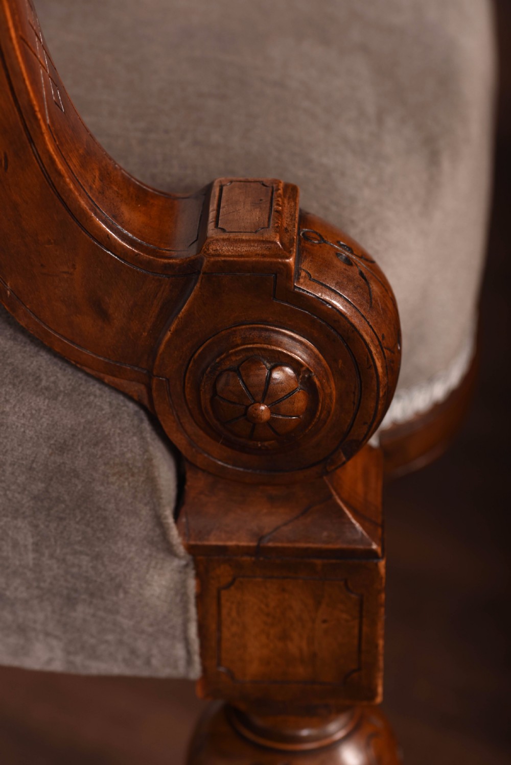 A matching pair of Walnut Victorian ladies and gents chairs View VI