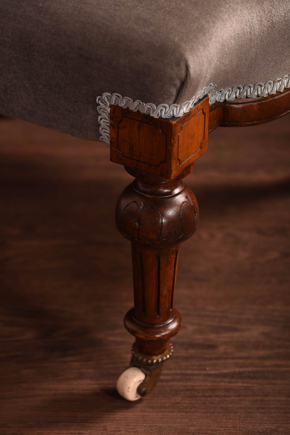 A matching pair of Walnut Victorian ladies and gents chairs View VIII