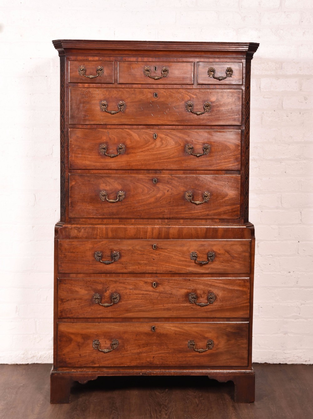Georgian Mahogany chest on chest 