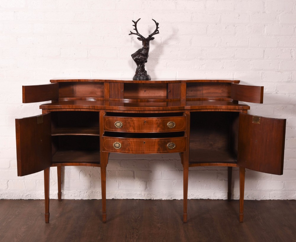 Stunning Quality Mahogany serpentine sideboard  View II