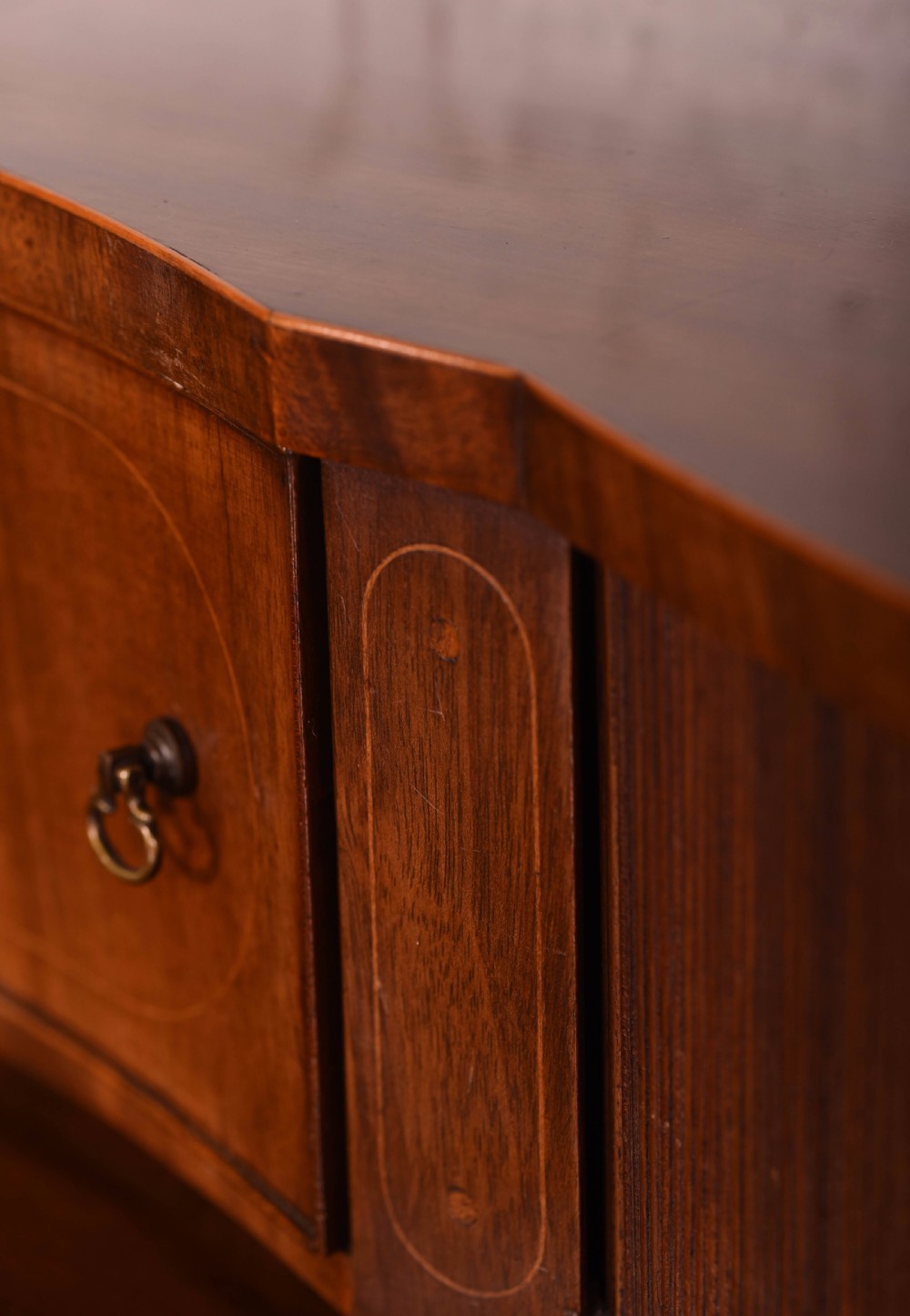 Stunning Quality Mahogany serpentine sideboard  View XV