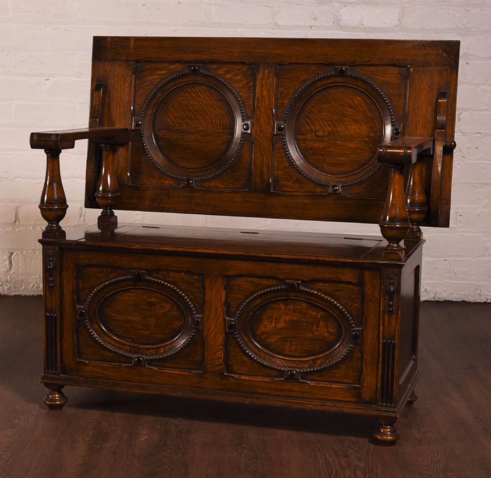 Outstanding oak monks bench 