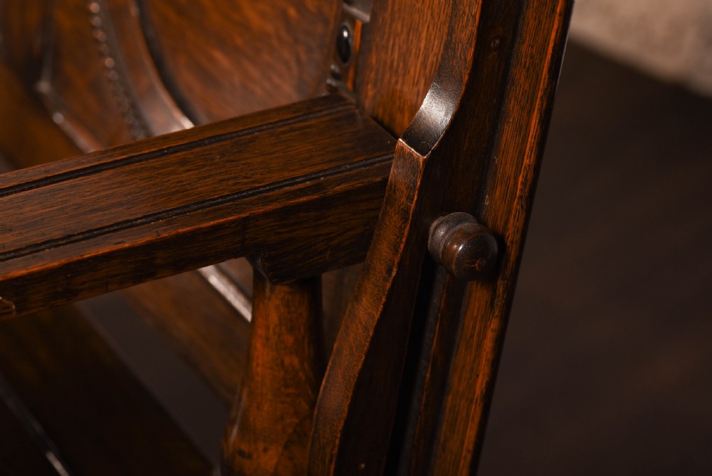 Outstanding oak monks bench  View IV