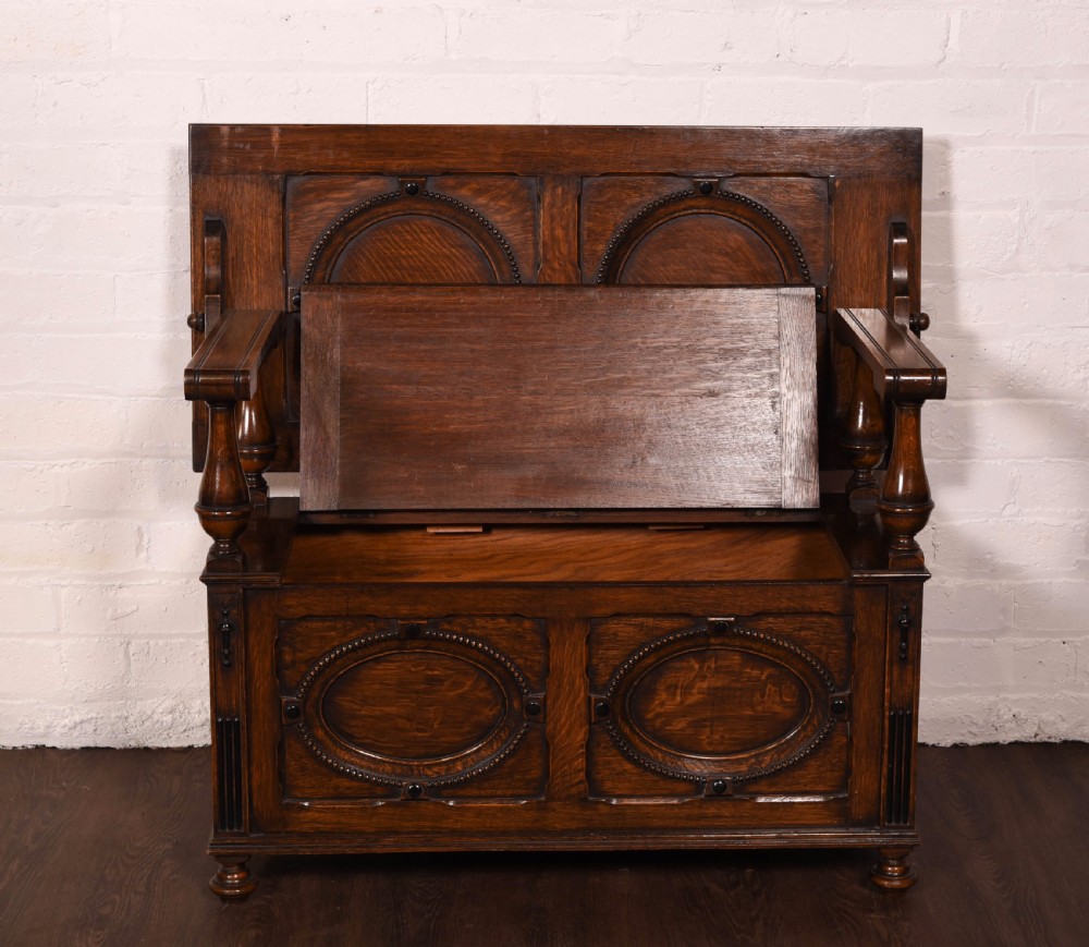 Outstanding oak monks bench  View IX