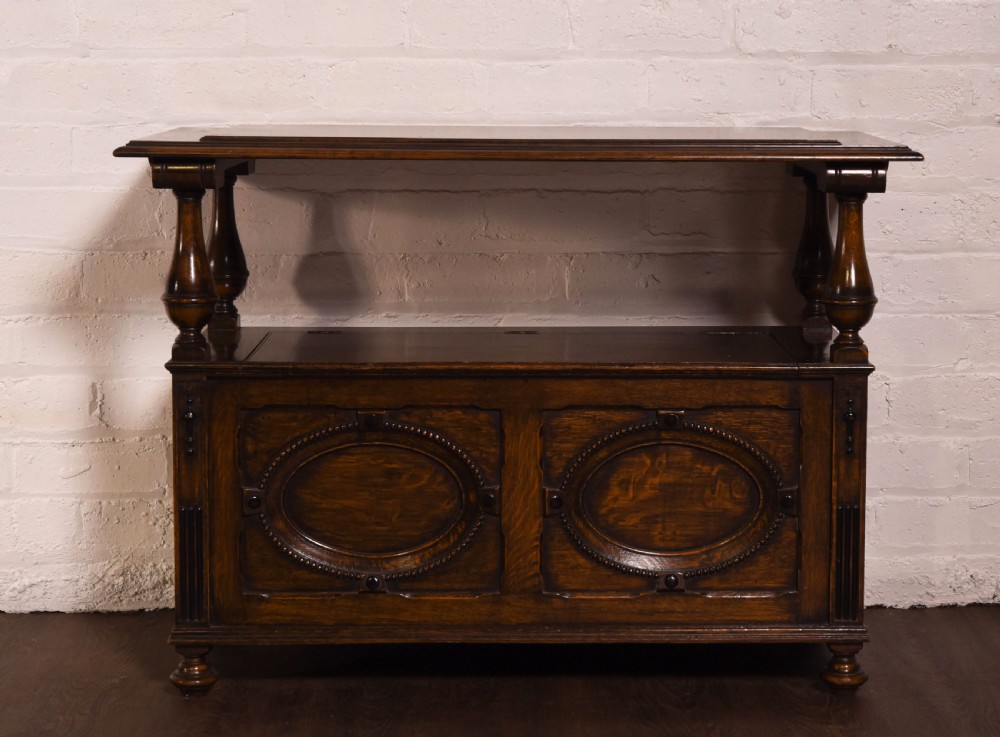 Outstanding oak monks bench  View XV