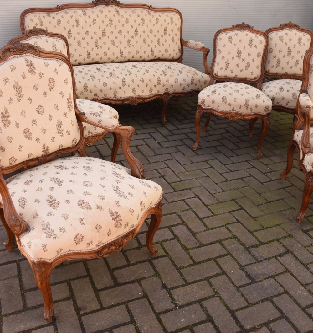 French Walnut 7 piece Parlour Suite  View IV