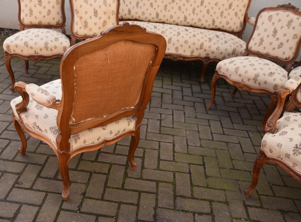 French Walnut 7 piece Parlour Suite  View VII