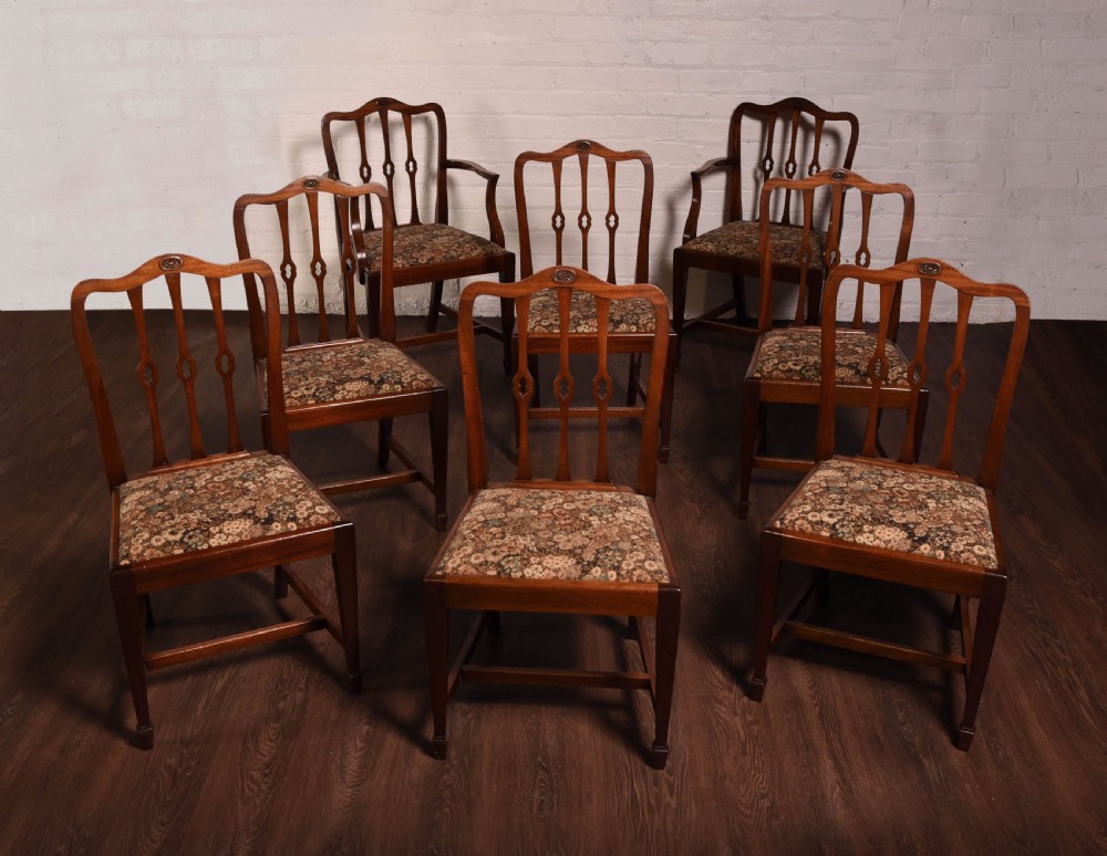 Set of 8 Edwardian Mahogany Chairs 