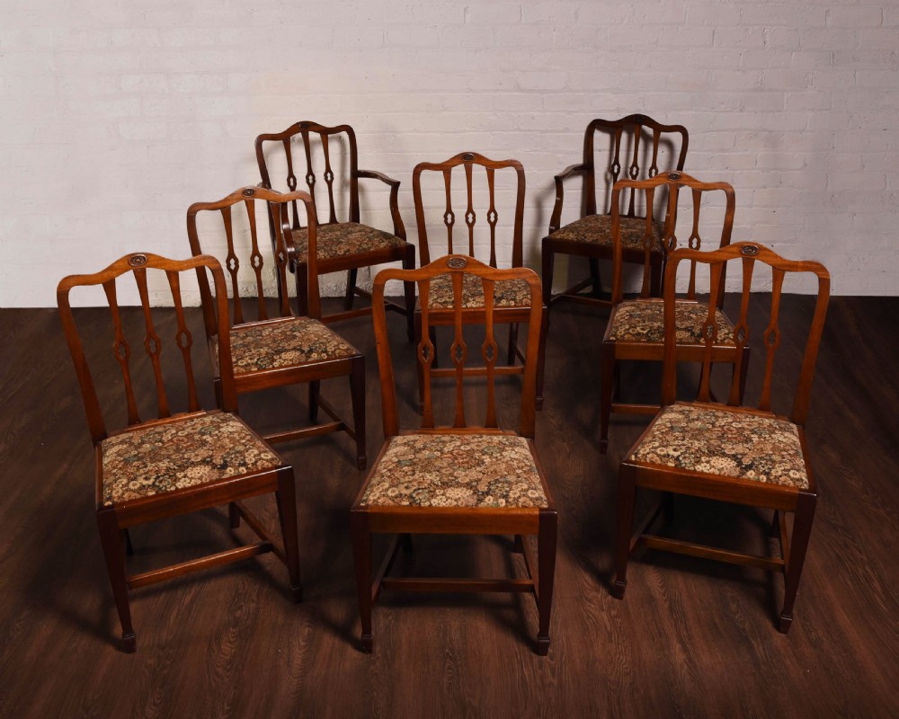 Set of 8 Edwardian Mahogany Chairs  View II