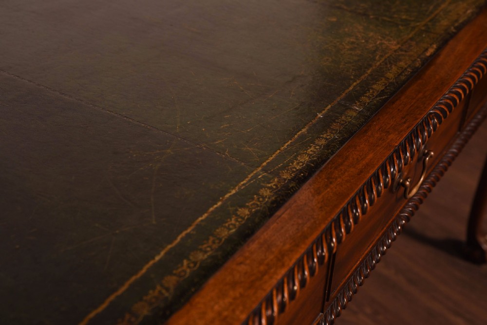 Superb Mahogany partners writing desk View II