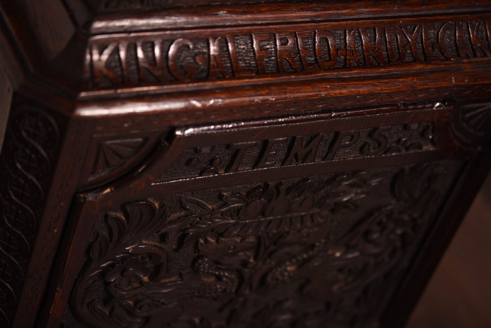 Outstanding Carved oak longcase clock by J Hadruen , Kendal View IX