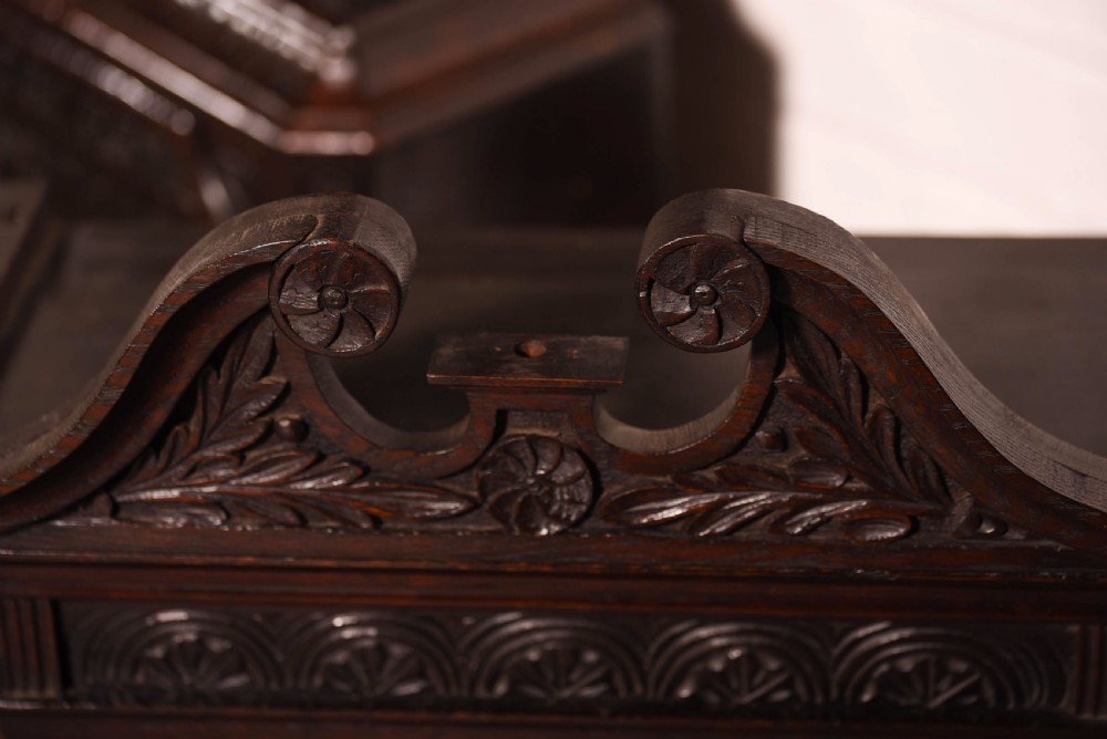 Outstanding Carved oak longcase clock by J Hadruen , Kendal View X