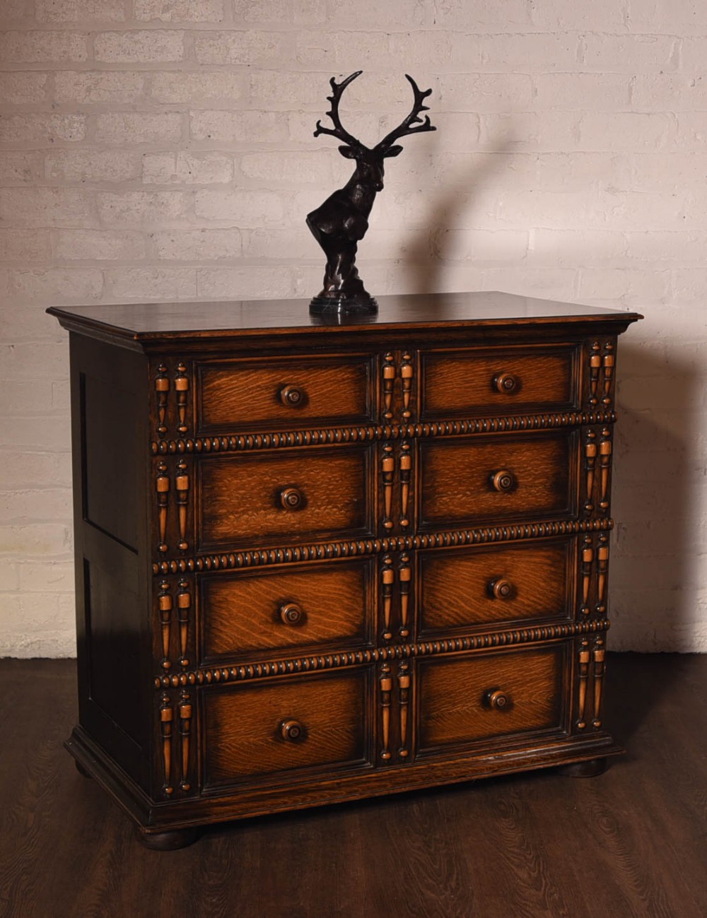 Oak four drawer chest or drawers 