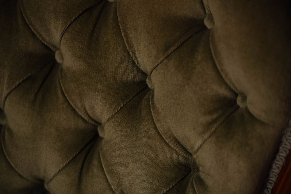 Victorian button back mahogany arm chair  View V